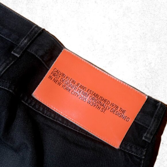 Calvin Klein Jeans Raf Simons  Designed 205W39NYC Waist Black Denim Size 32x33 - Picture 5 of 5